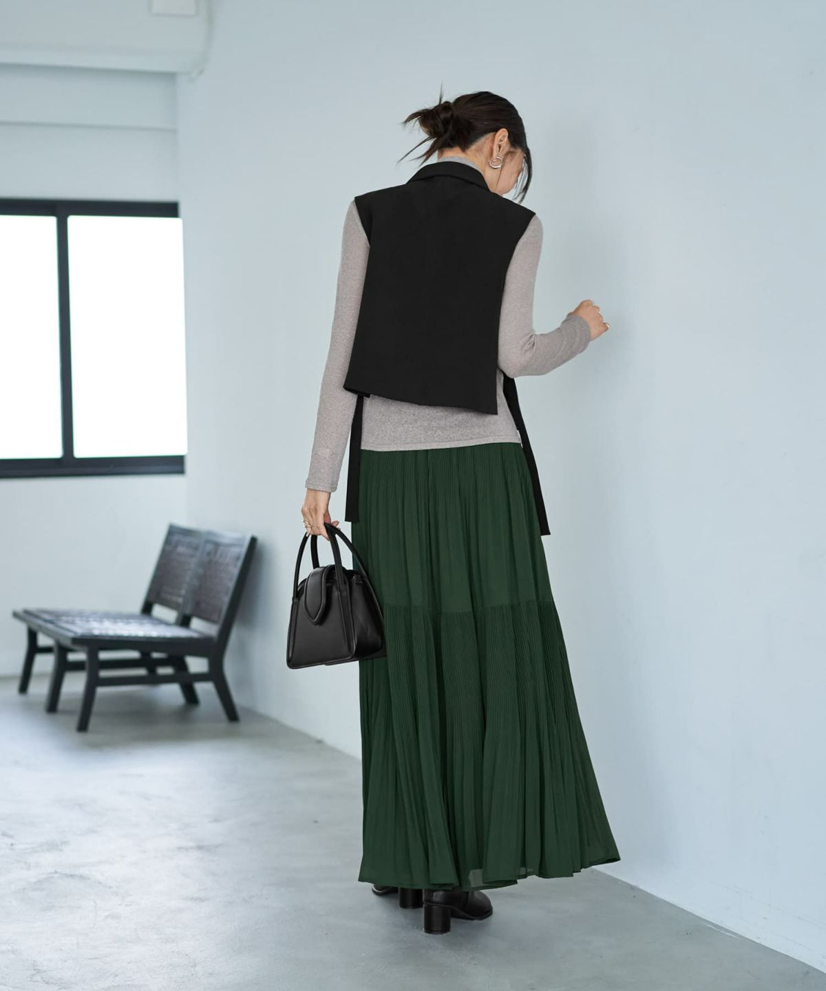 着用イメージ 166cm　ブラック