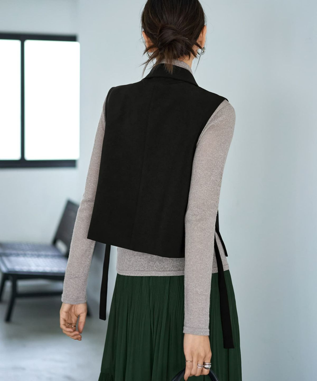 着用イメージ 166cm　ブラック