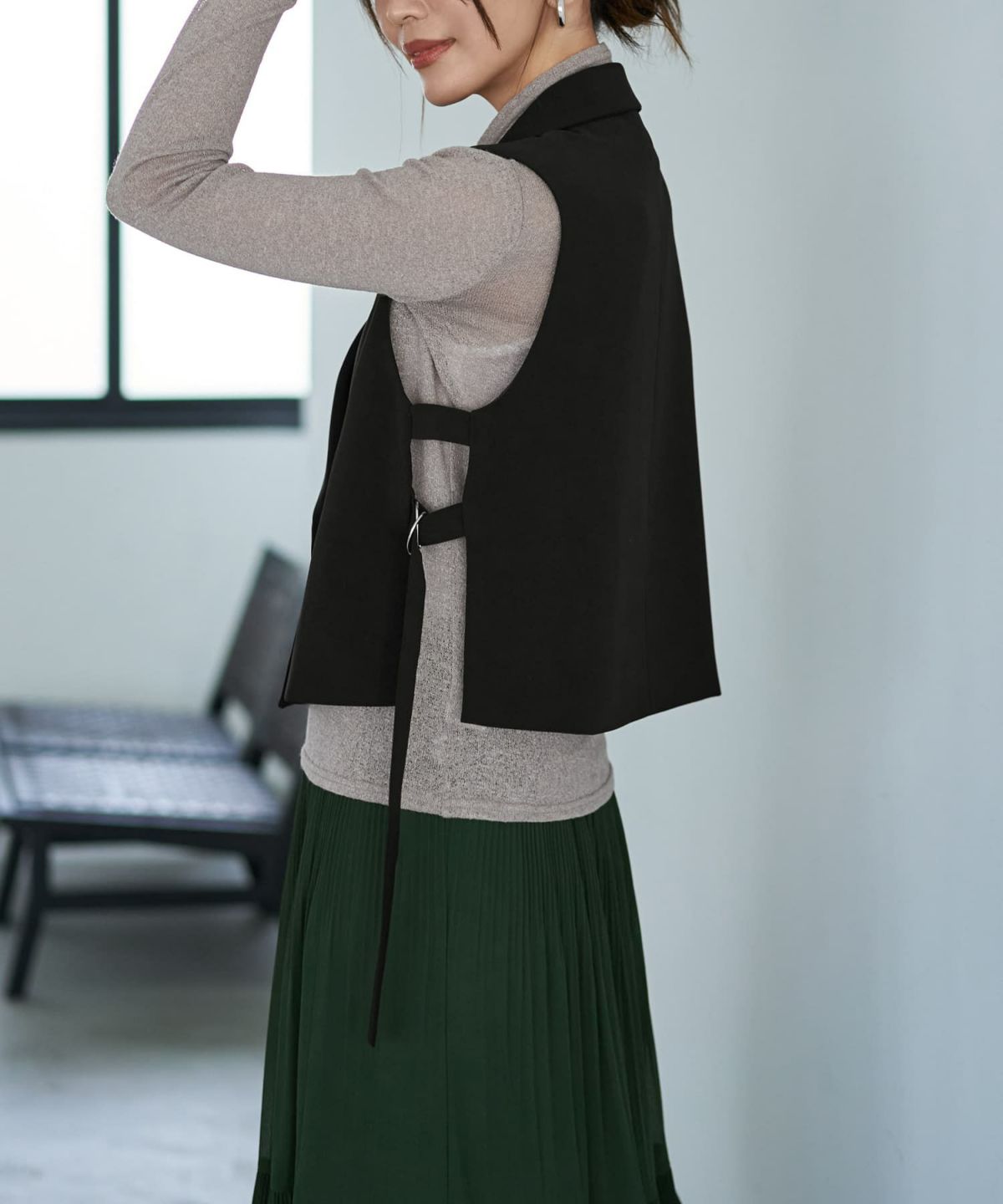 着用イメージ 166cm　ブラック