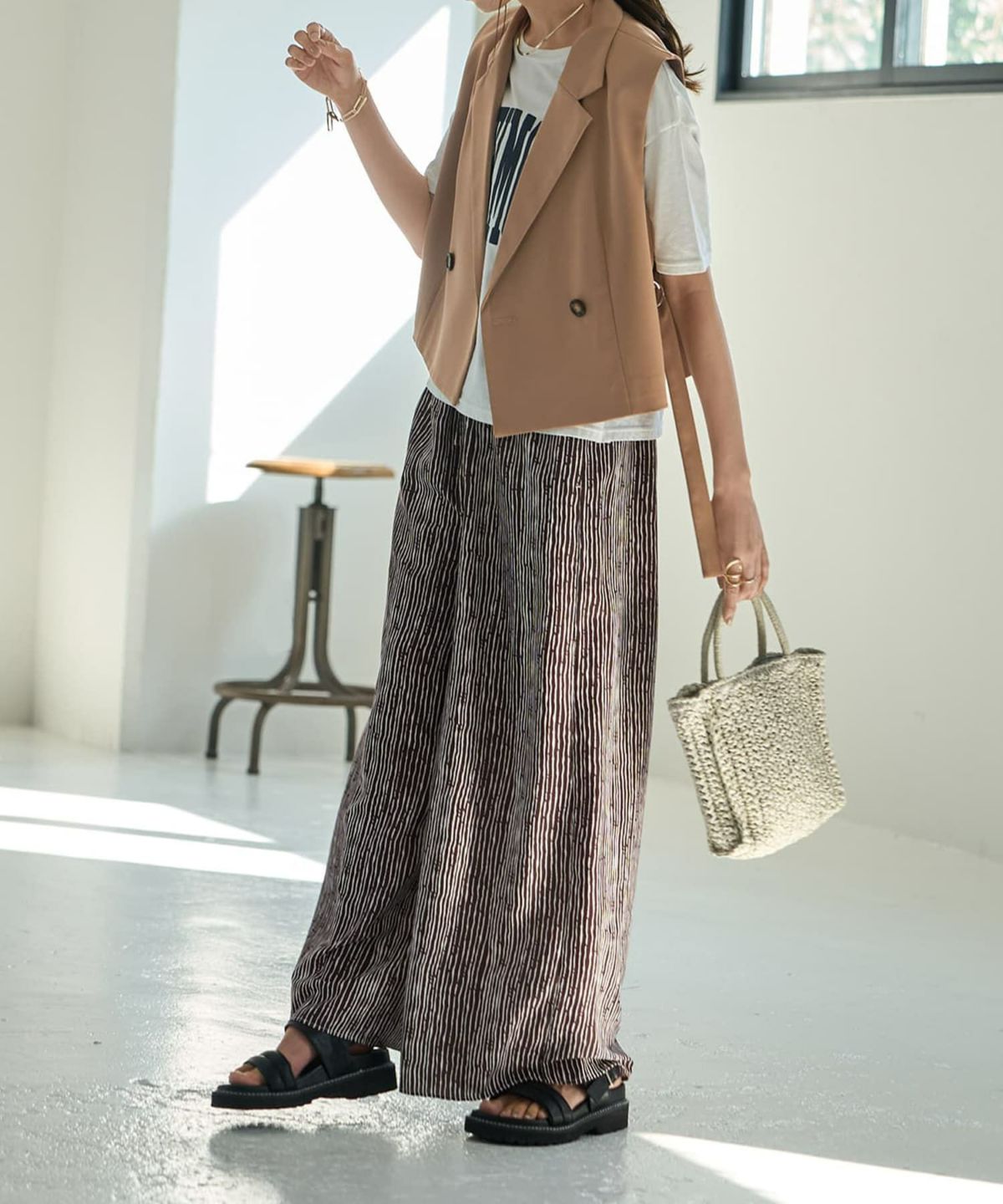 着用イメージ 165cm　ナッツ