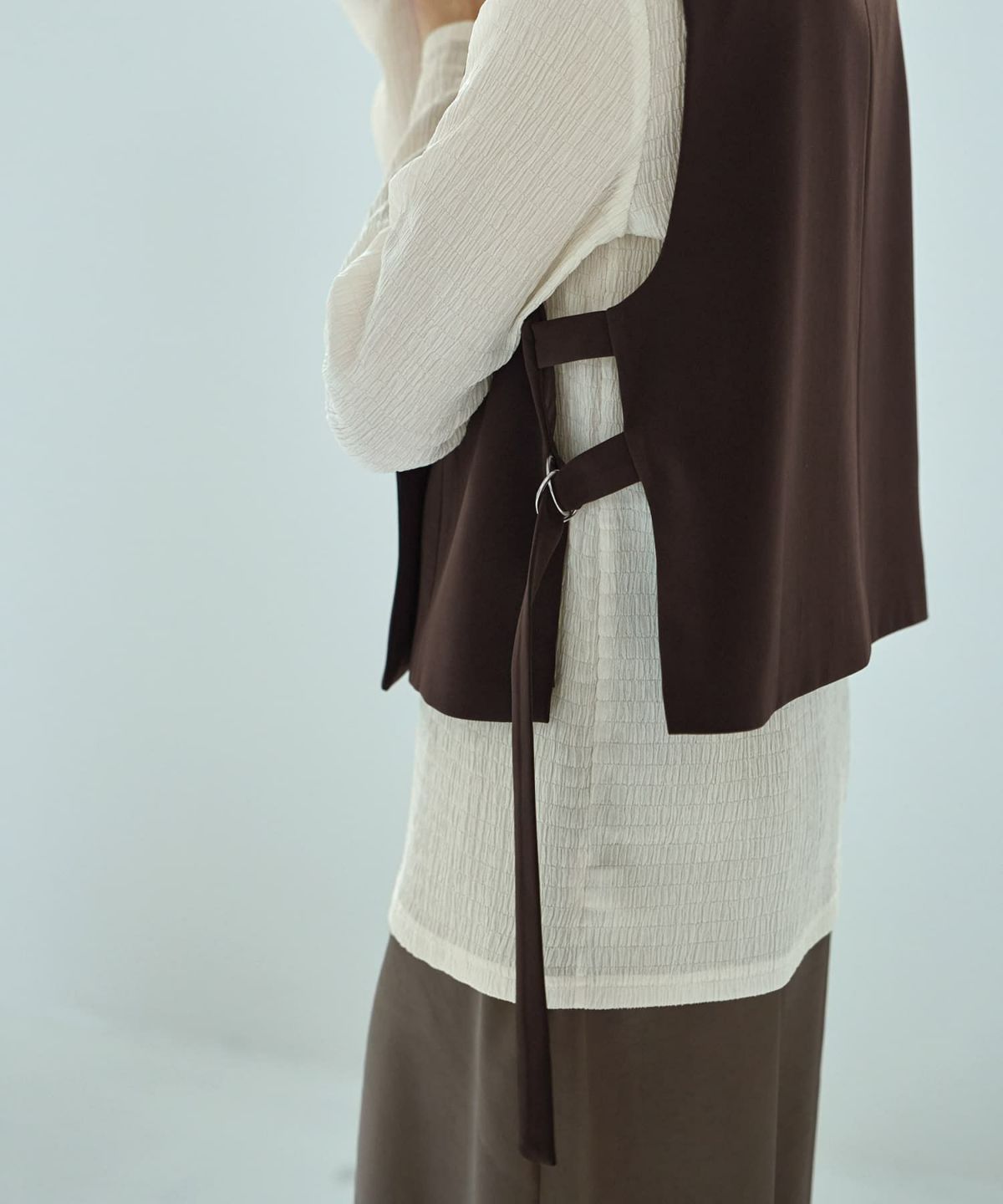 着用イメージ 165cm　コーヒー