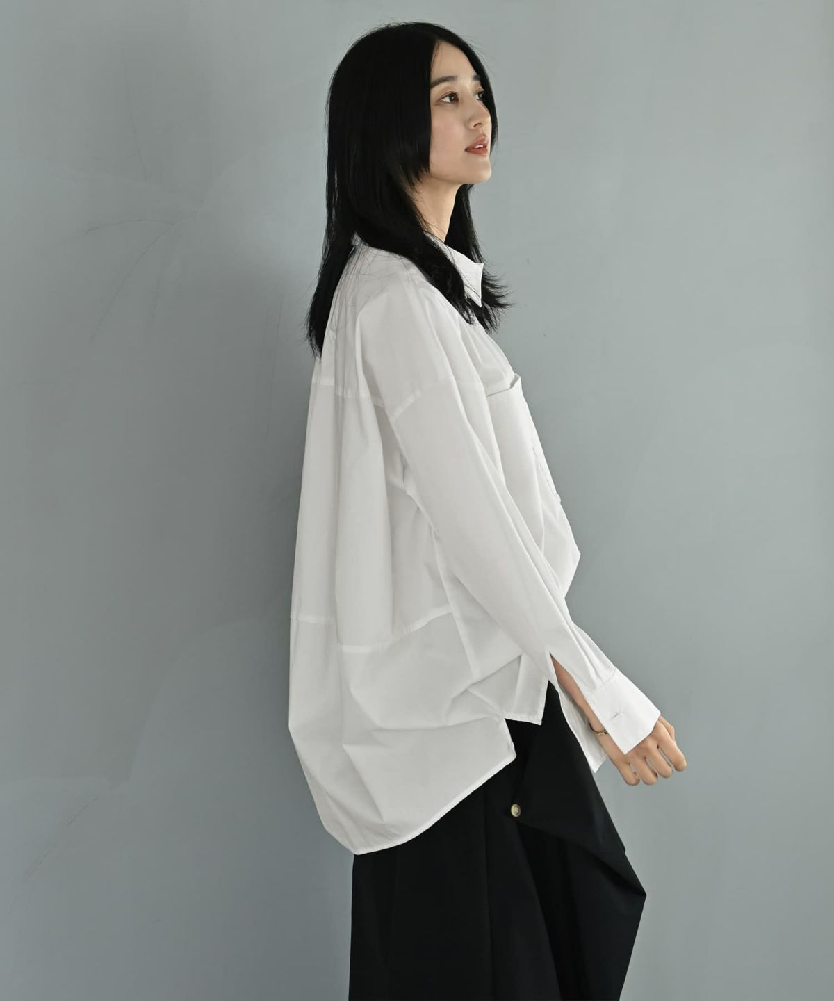 着用イメージ 170cm オフホワイト