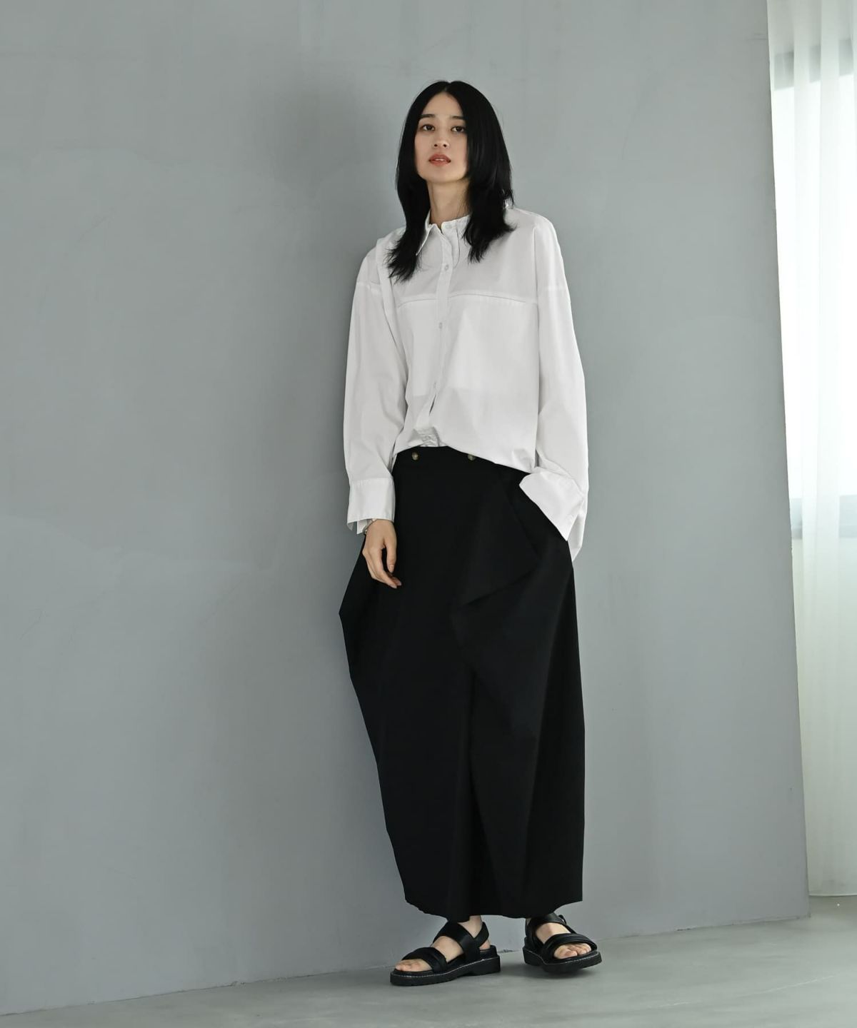 着用イメージ 170cm オフホワイト