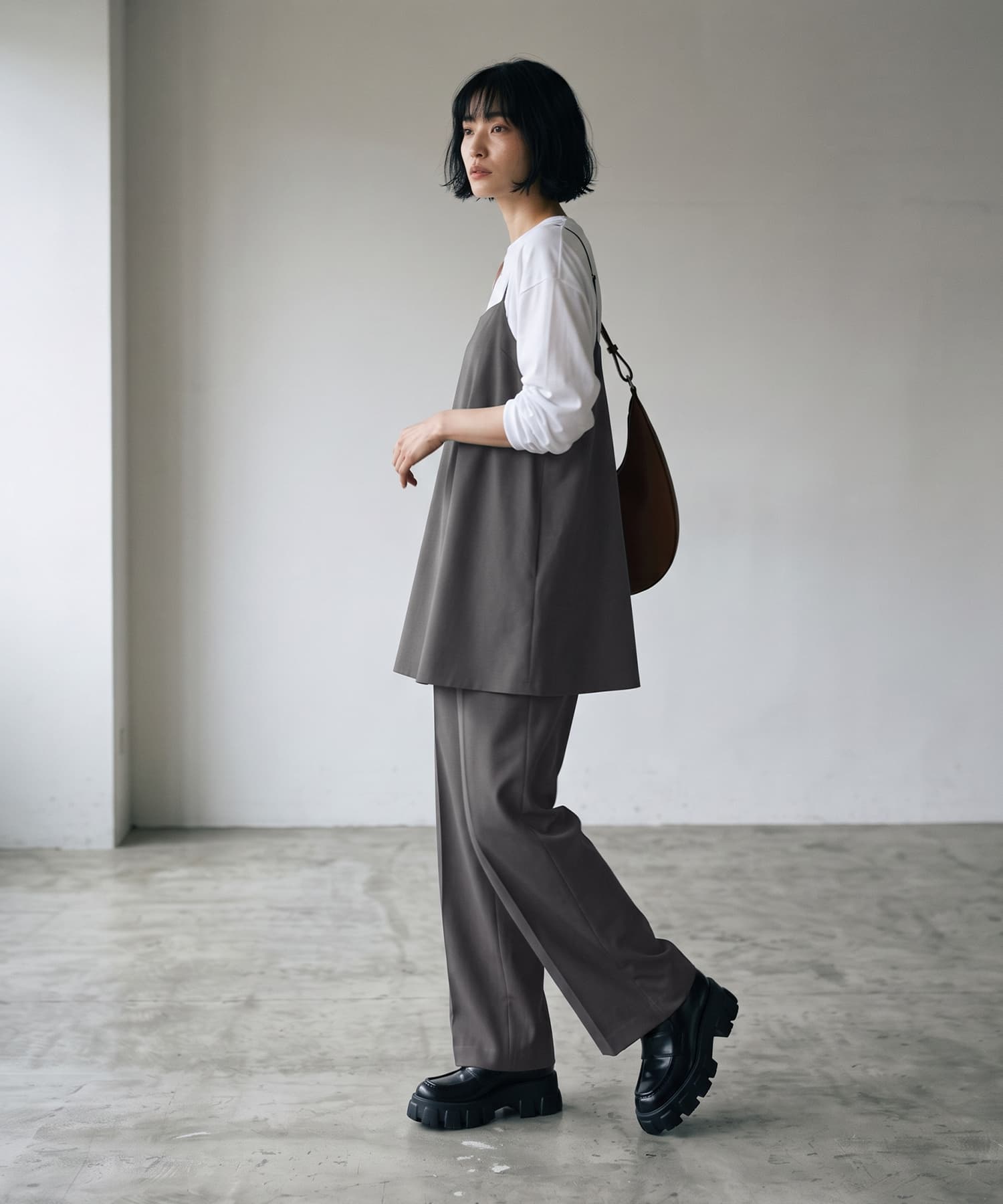 着用イメージ 172cm ブラック