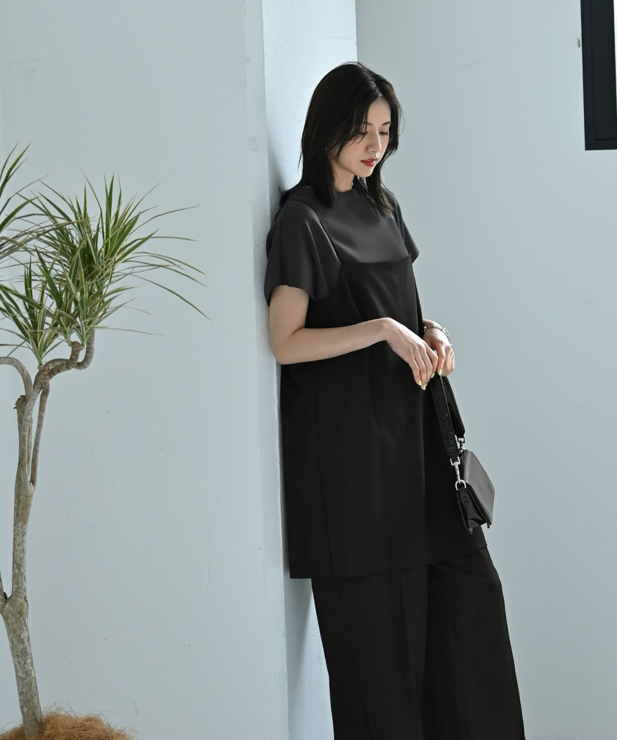 着用イメージ 172cm ブラック