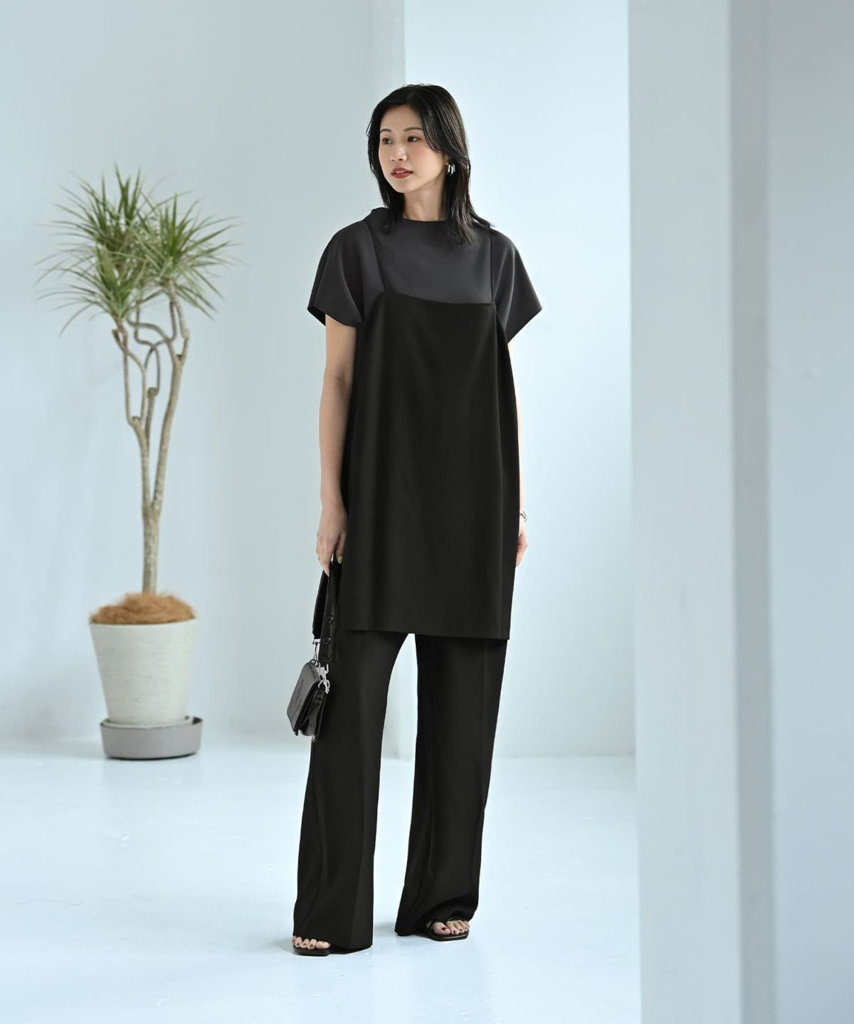 着用イメージ 172cm ブラック