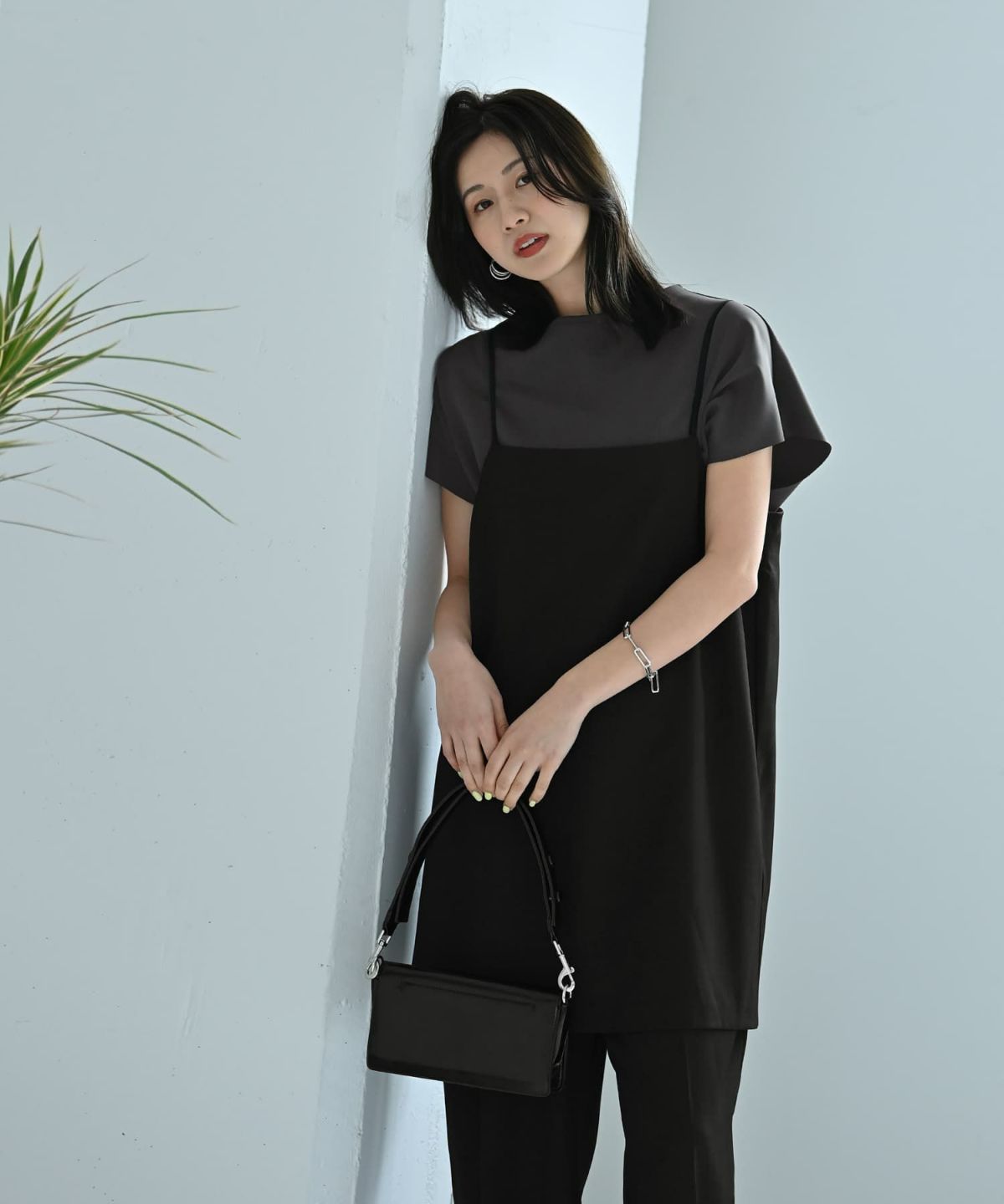 着用イメージ 172cm ブラック