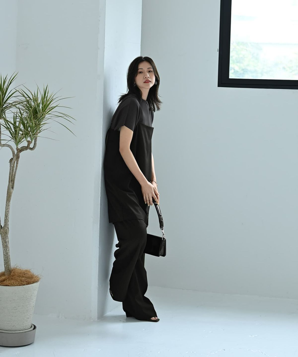 着用イメージ 172cm ブラック