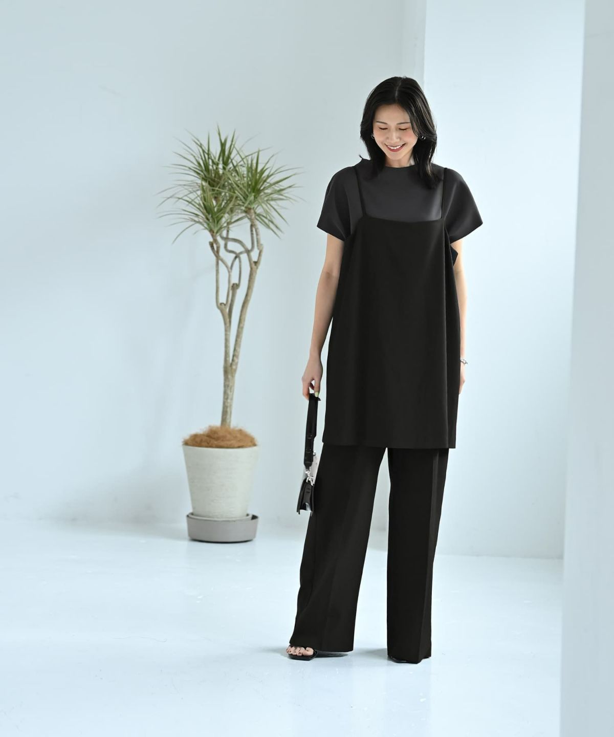 着用イメージ 172cm ブラック