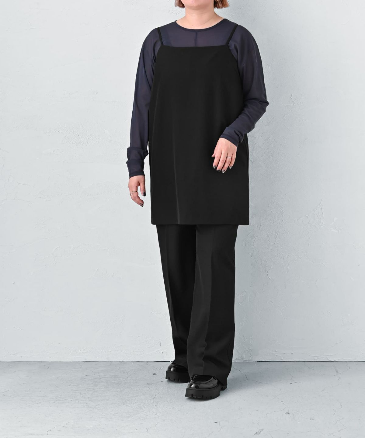 着用イメージ 163cm ブラック