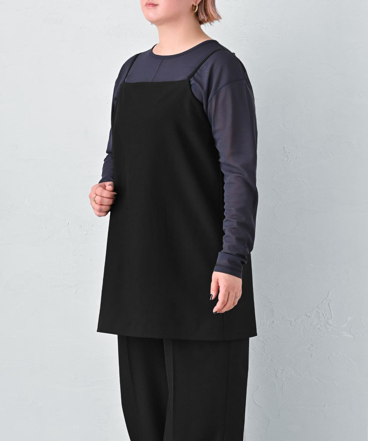 着用イメージ 163cm ブラック