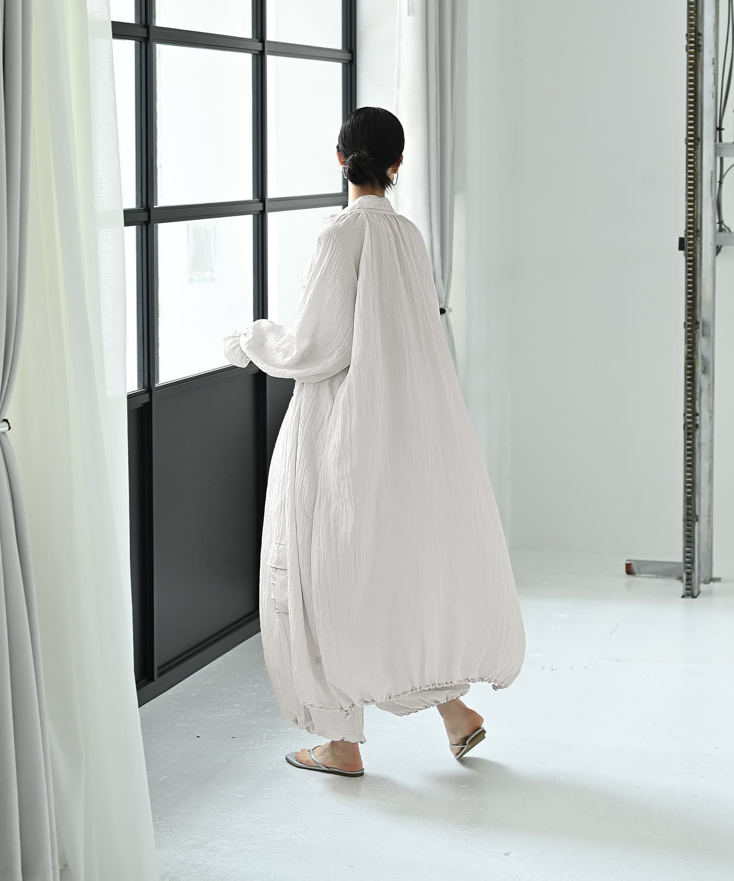 着用イメージ 170cm グレージュ