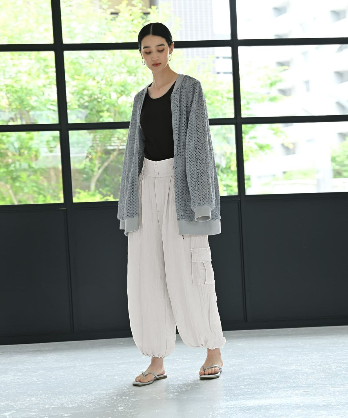 着用イメージ 170cm グレージュ