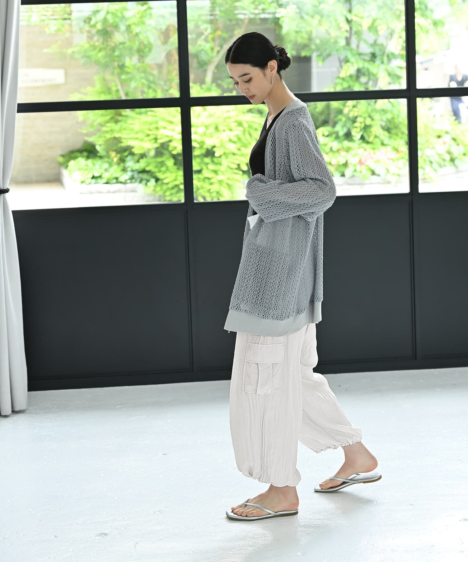 着用イメージ 170cm グレージュ