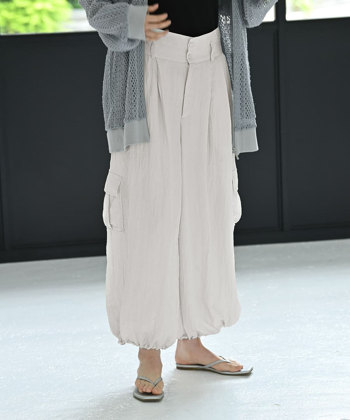 着用イメージ 170cm グレージュ