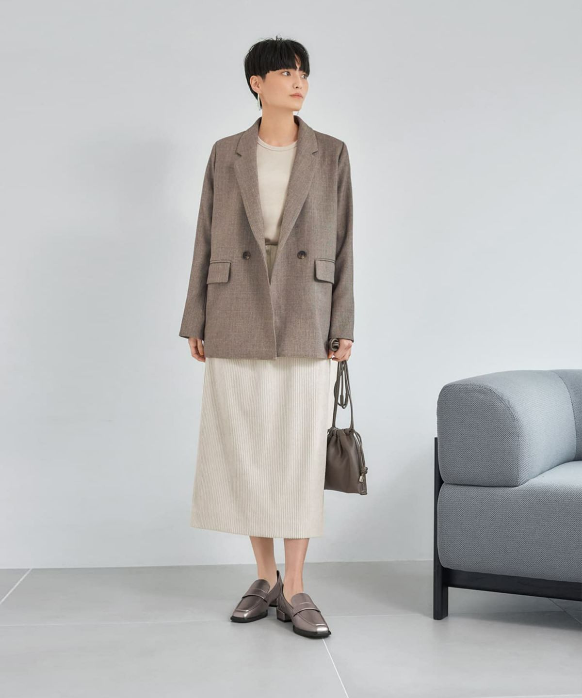 着用イメージ165cm メタリック