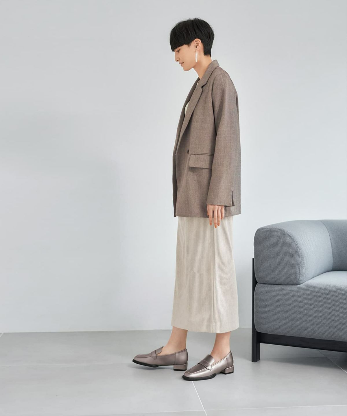 着用イメージ165cm メタリック