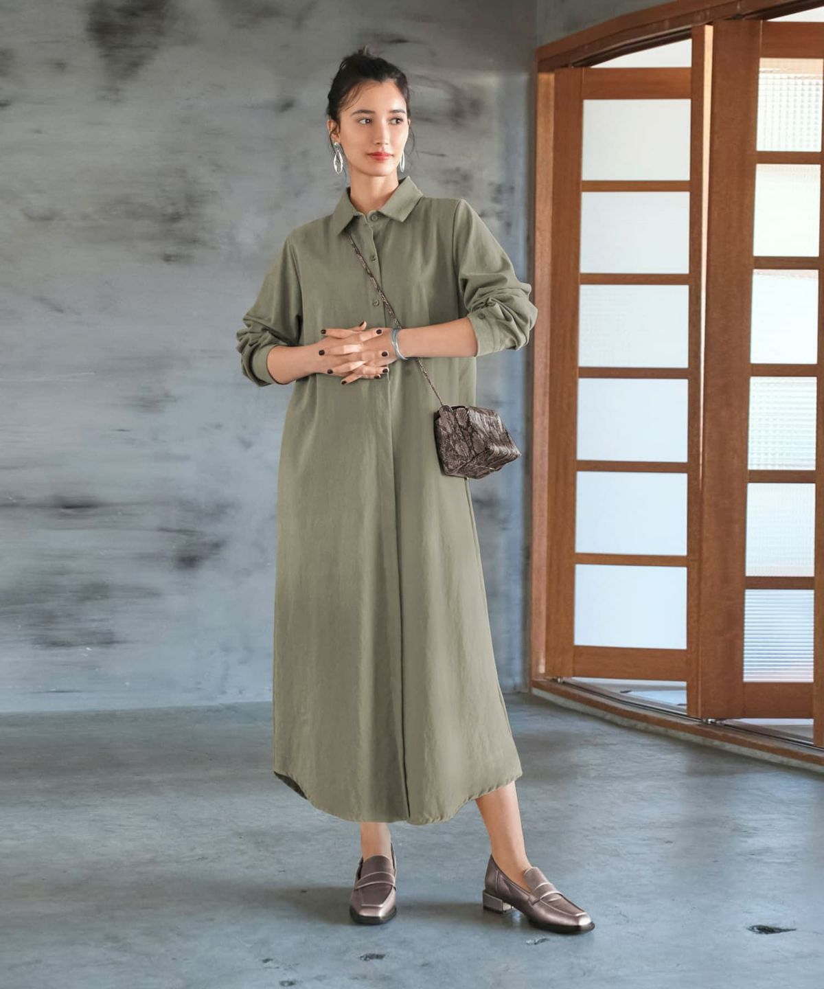 着用イメージ165cm メタリック