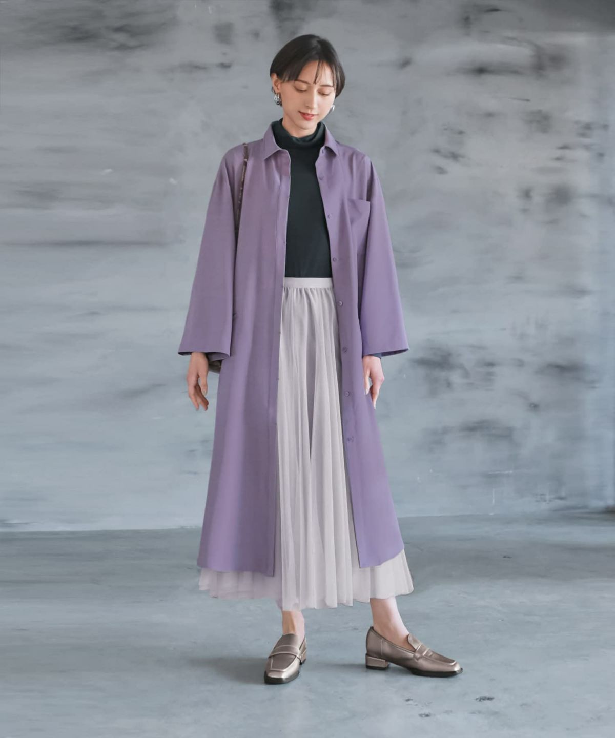 着用イメージ168cm メタリック