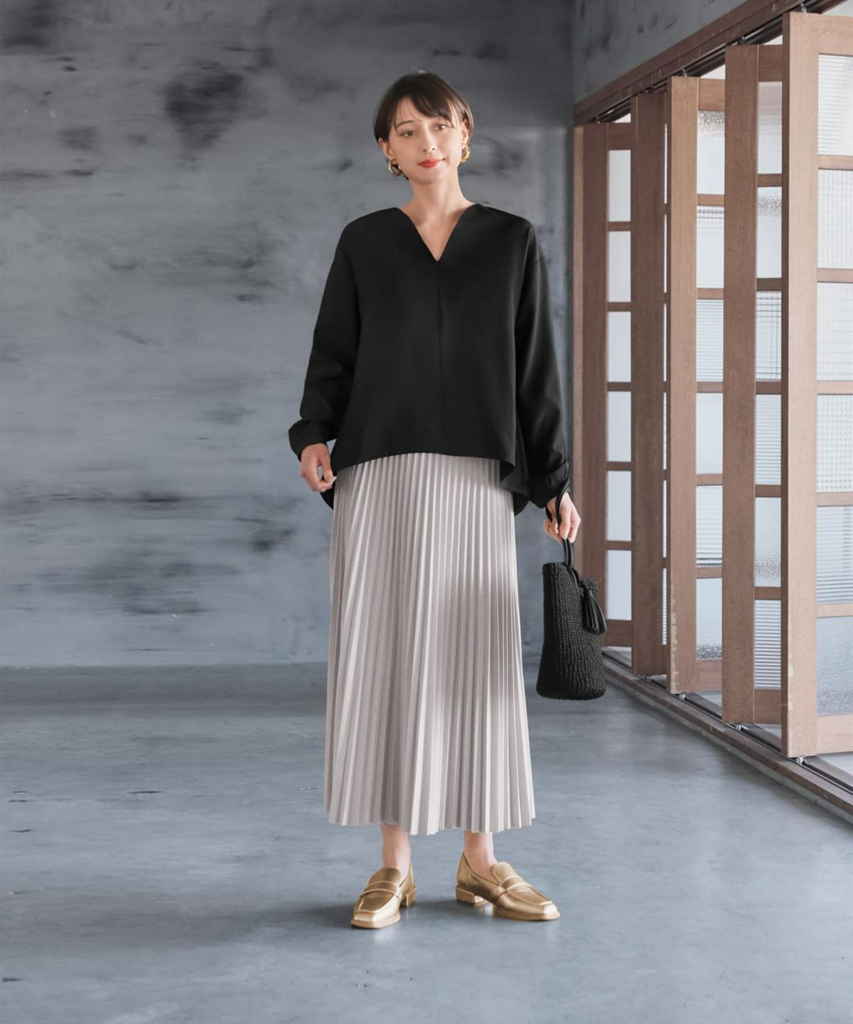 着用イメージ168cm ゴールド