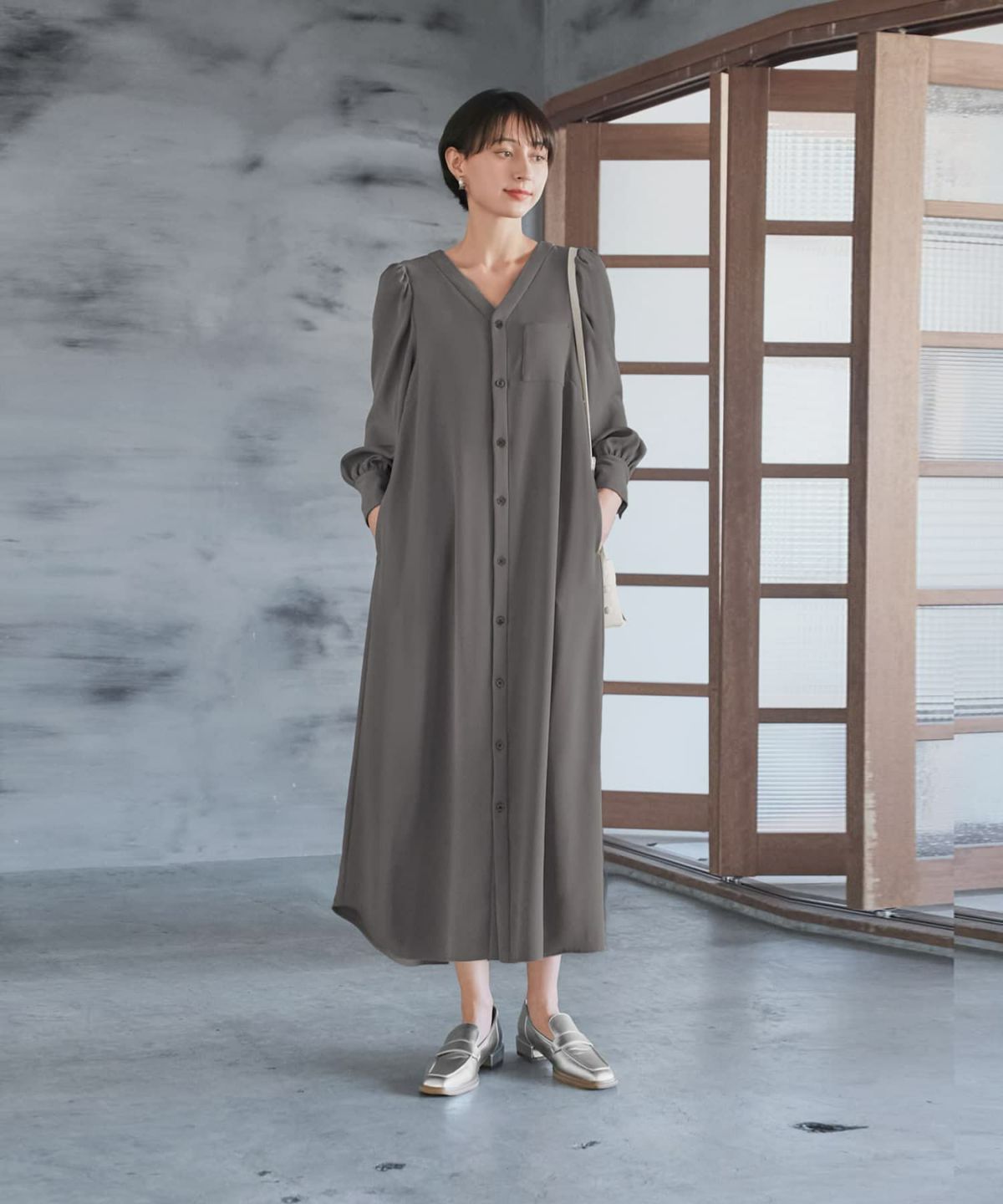 着用イメージ168cm シルバー