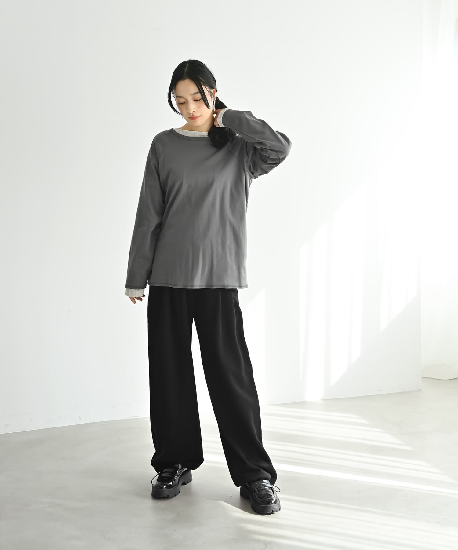 着用イメージ 172cm ブラック