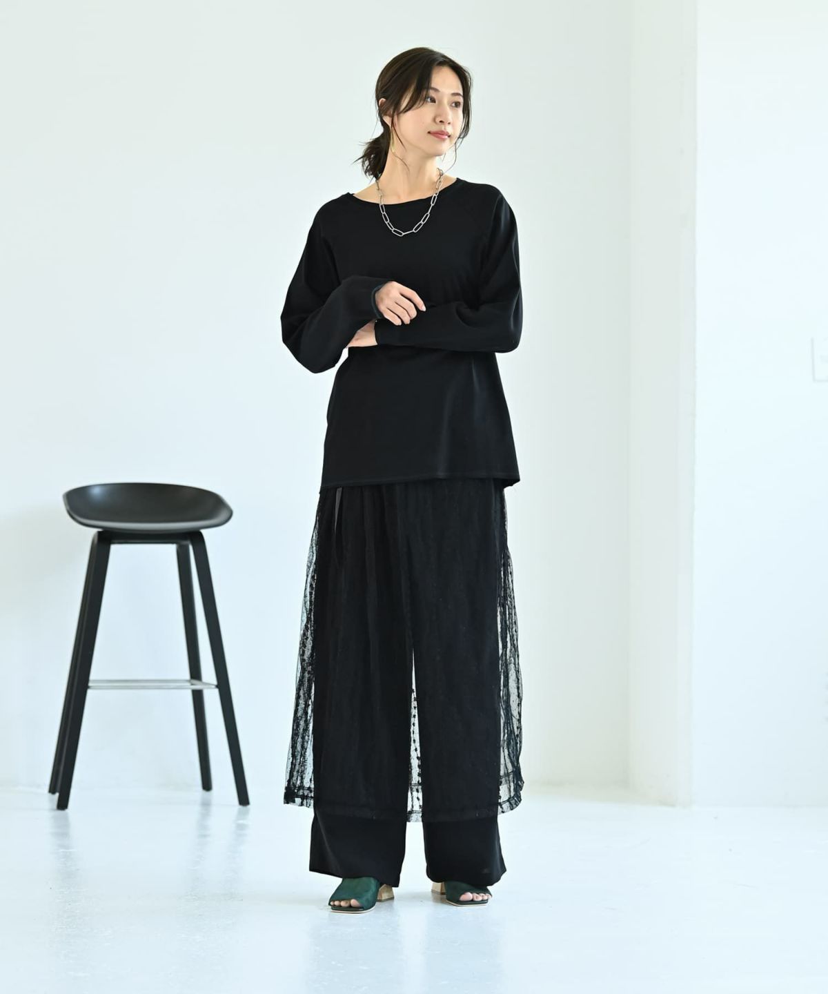 着用イメージ 172cm ブラック