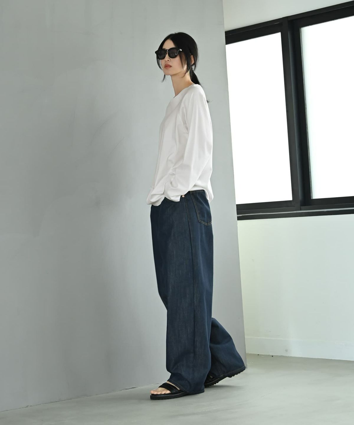 着用イメージ 170cm オフホワイト