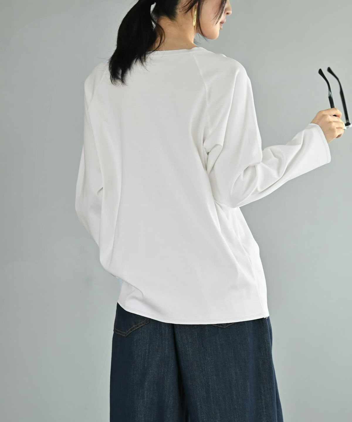 着用イメージ 170cm オフホワイト