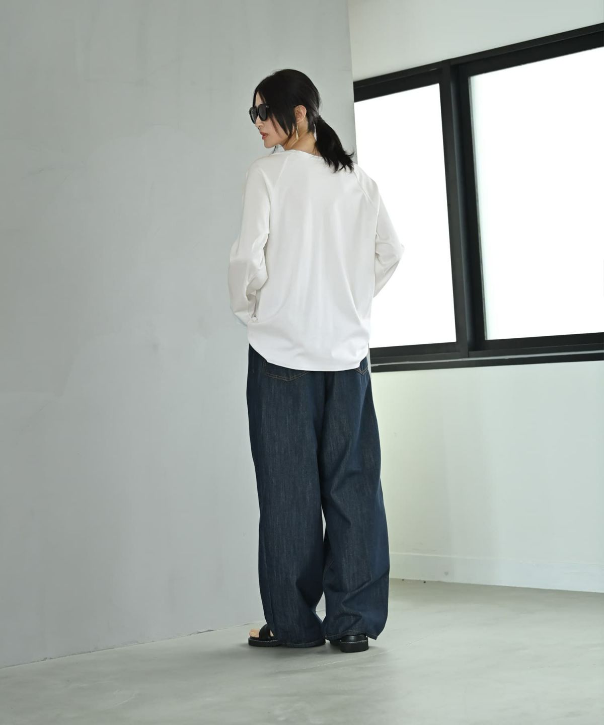 着用イメージ 170cm オフホワイト