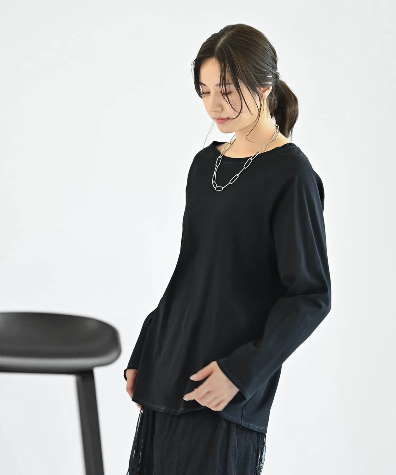 着用イメージ 170cm オフホワイト