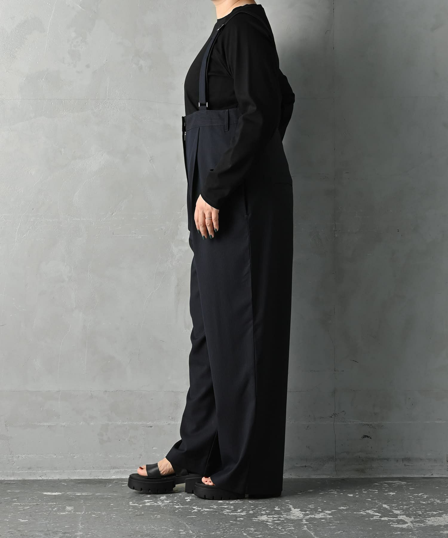 着用イメージ 163cm ネイビー