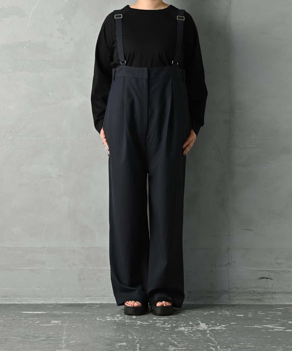 着用イメージ 163cm ネイビー