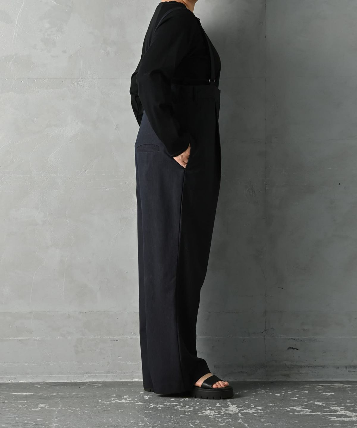 着用イメージ 163cm ネイビー