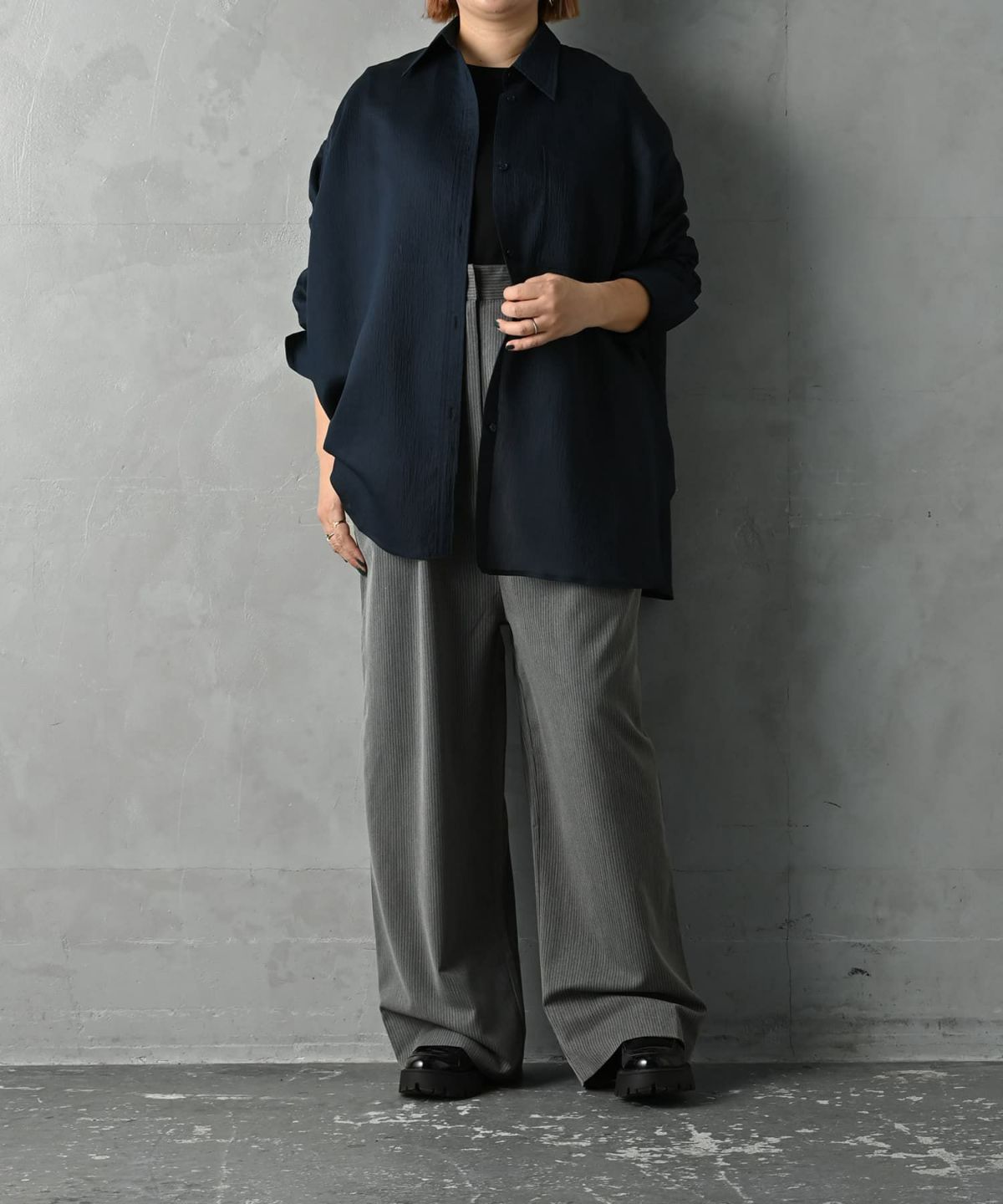 着用イメージ 163cm グレー