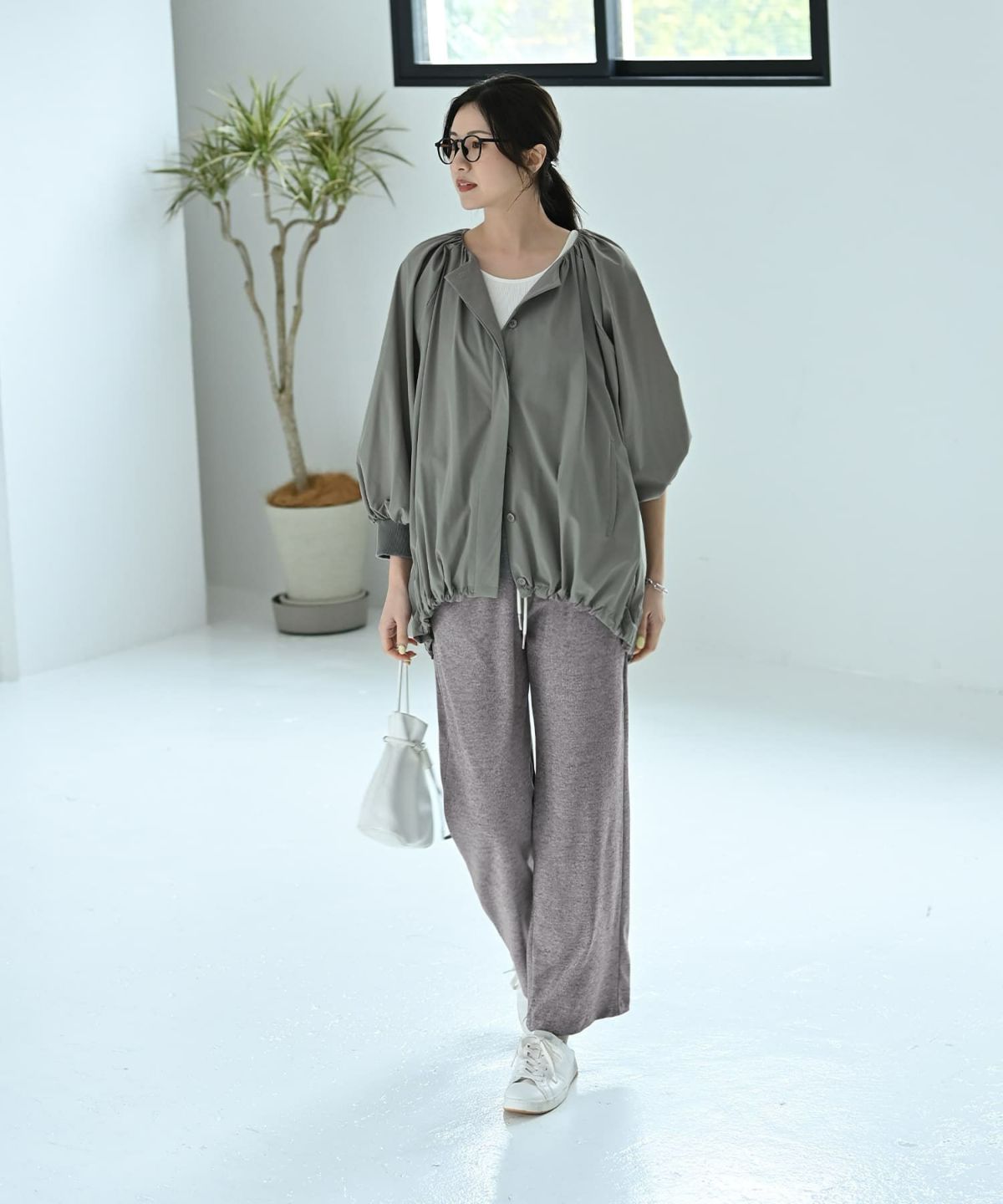 着用イメージ 170cm グレー