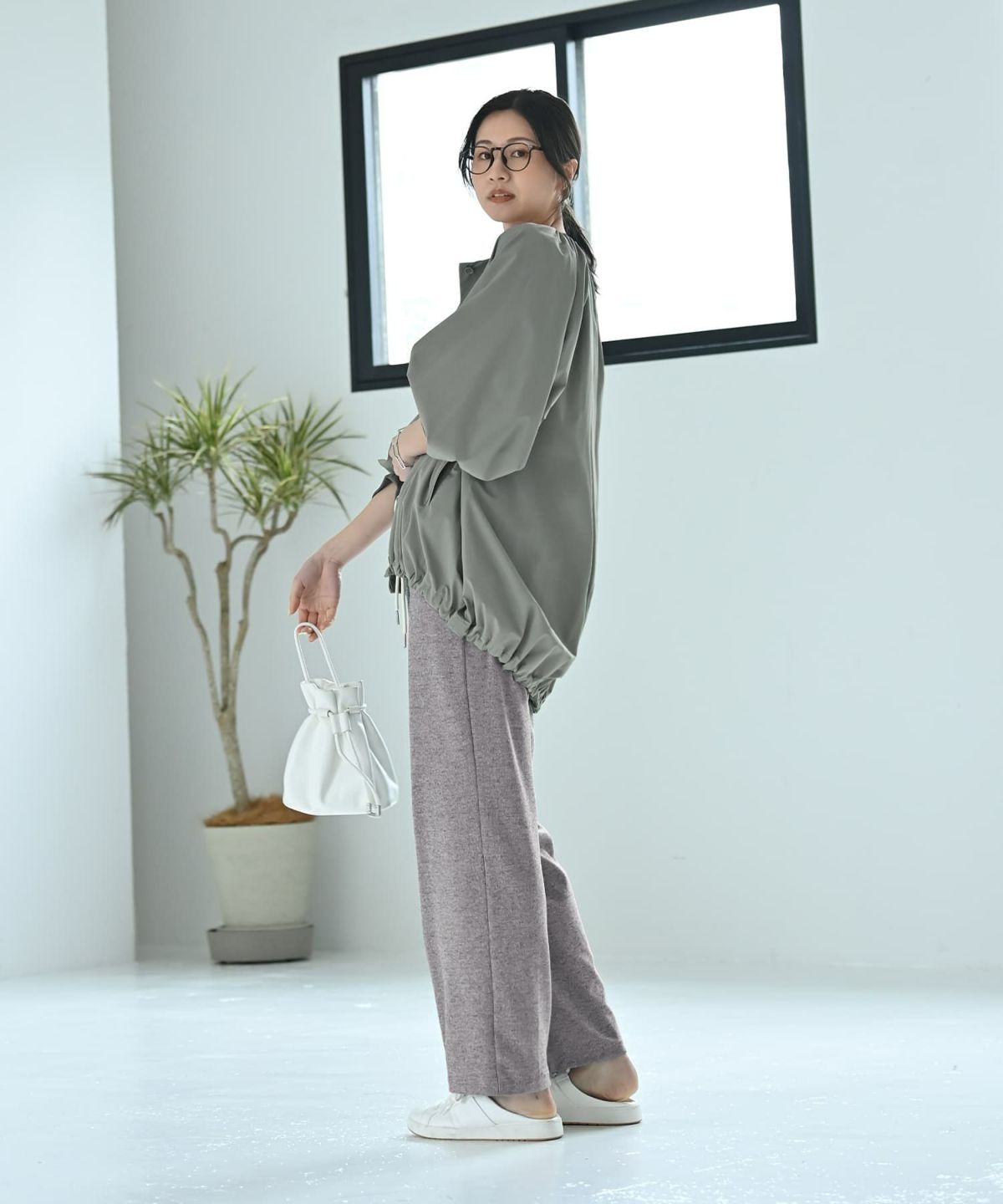着用イメージ 170cm グレー