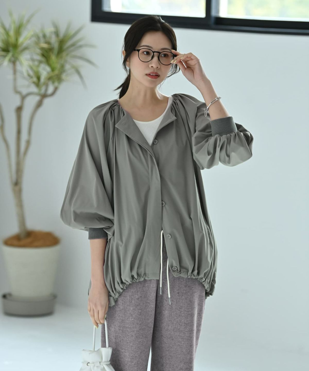 着用イメージ 170cm グレー