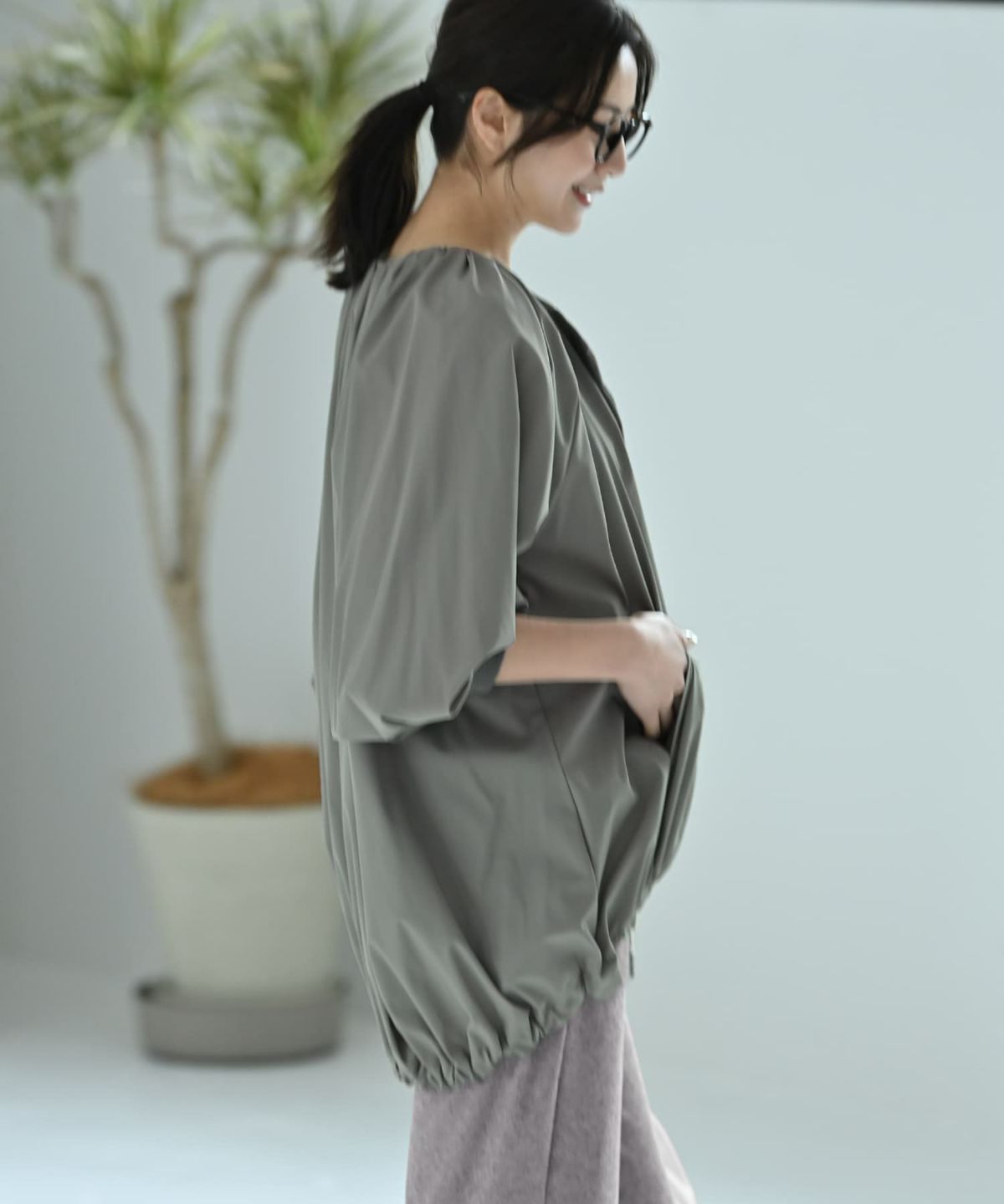 着用イメージ 170cm グレー