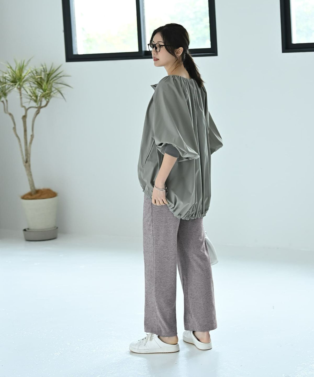 着用イメージ 170cm グレー