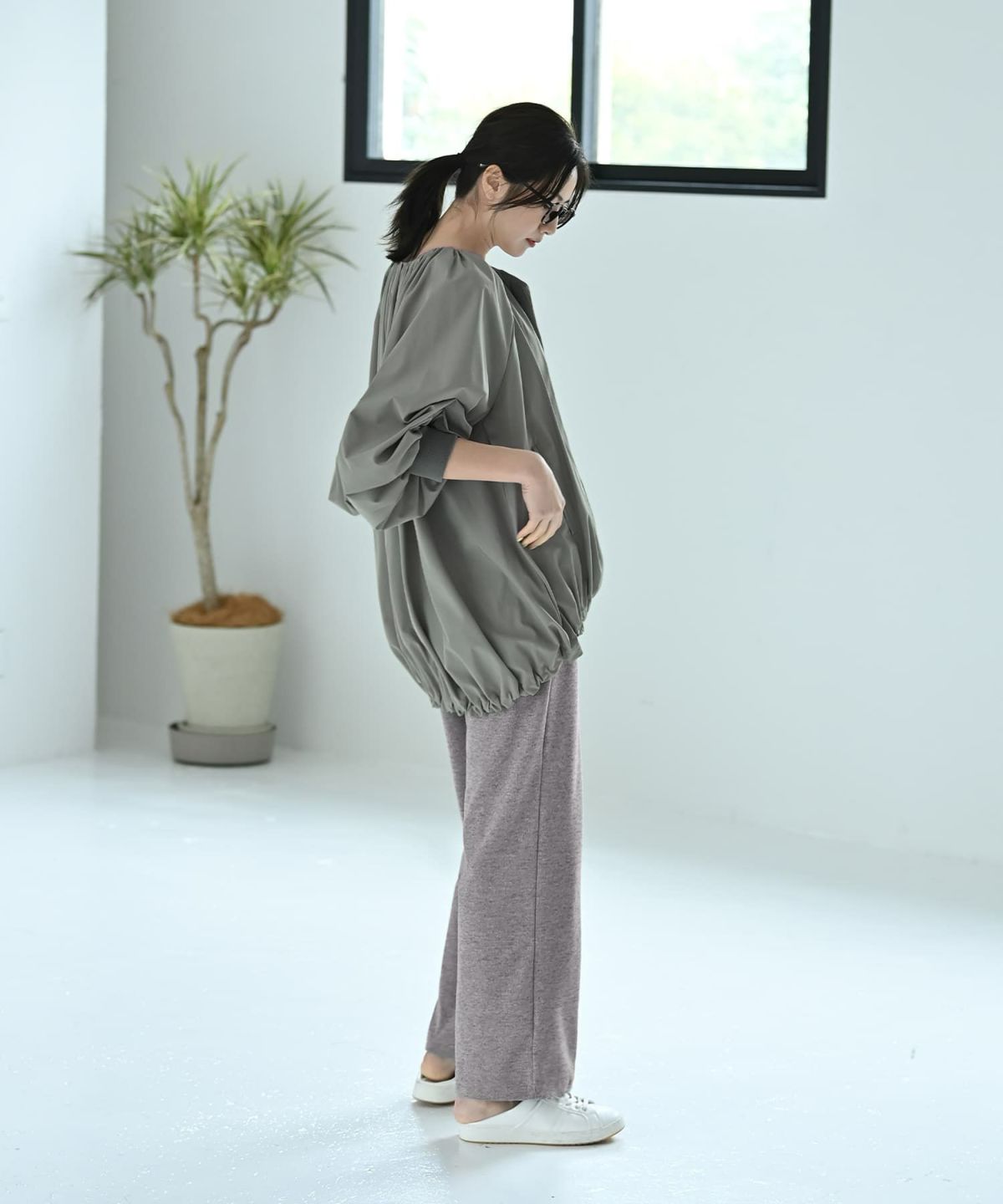 着用イメージ 170cm グレー