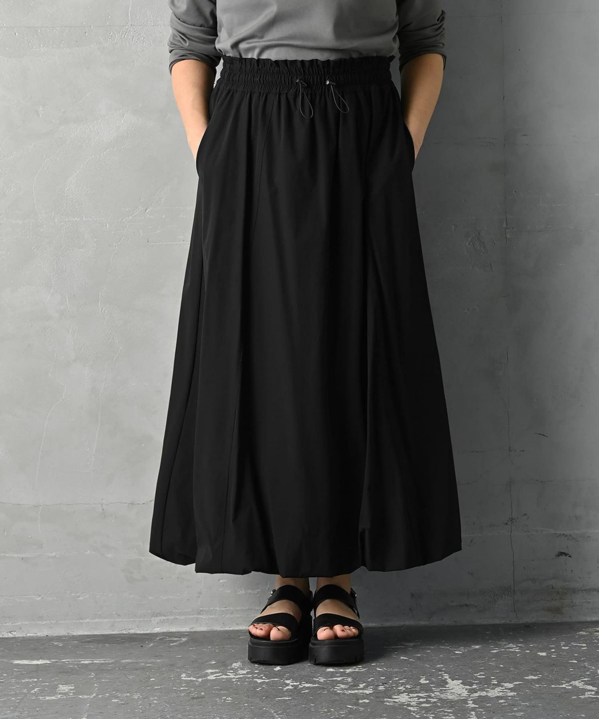 着用イメージ 163cm ブラック