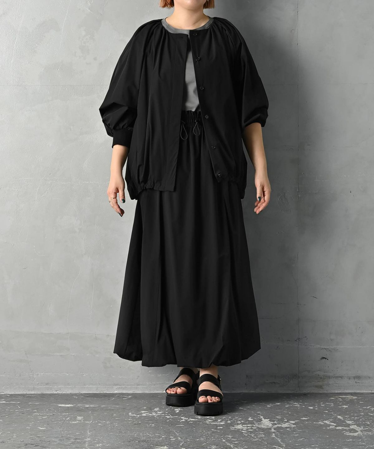 着用イメージ 163cm ブラック