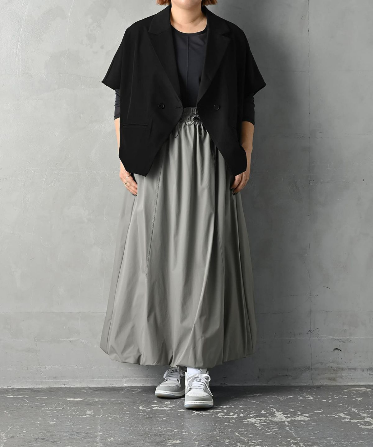 着用イメージ 163cm グレー