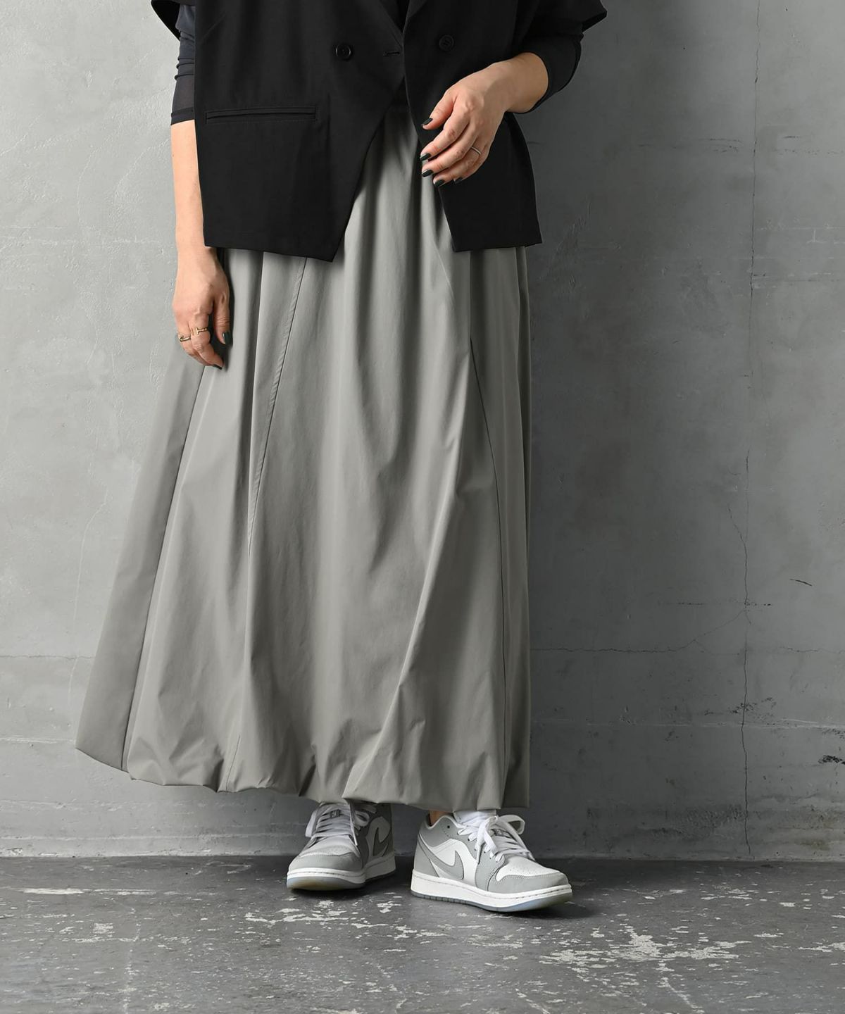 着用イメージ 163cm グレー