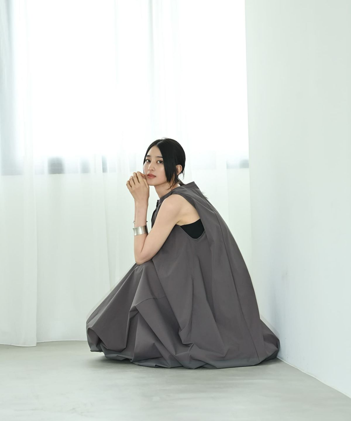 着用イメージ 170cm グレー