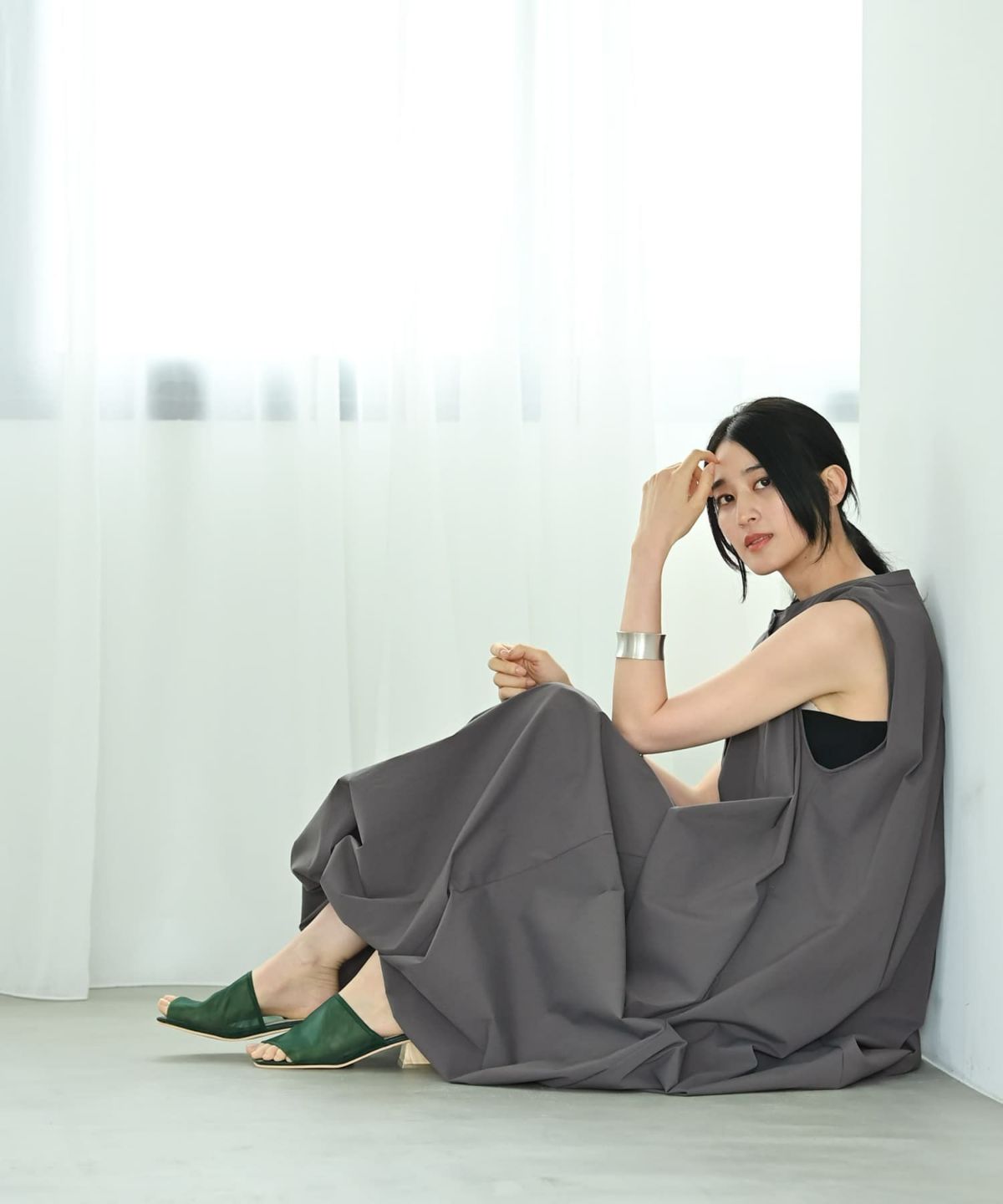 着用イメージ 170cm グレー