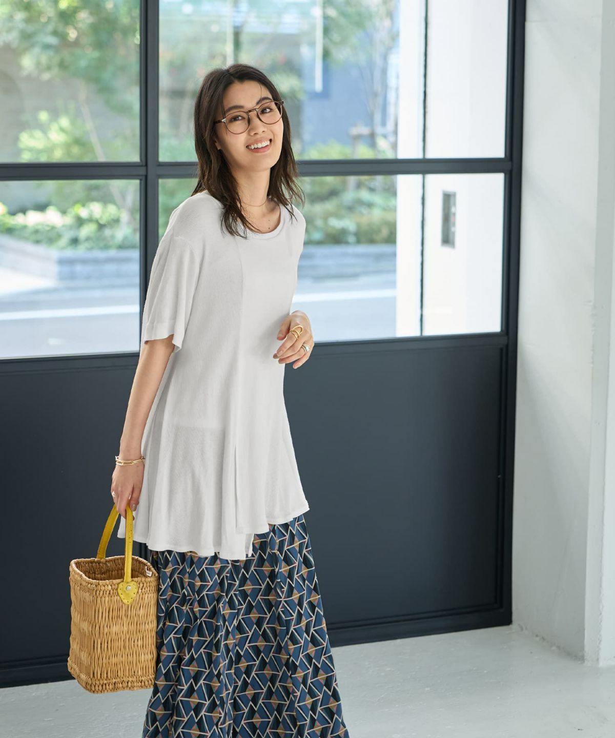 着用イメージ 167cm　ホワイト