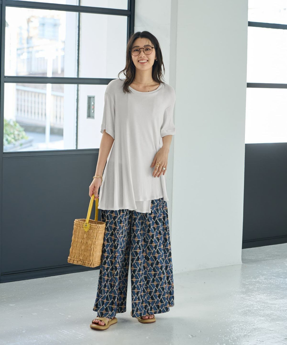 着用イメージ 167cm　ホワイト