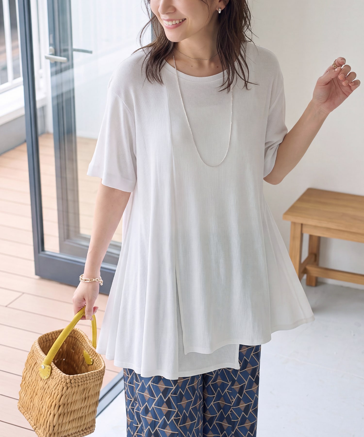 着用イメージ 167cm　ホワイト